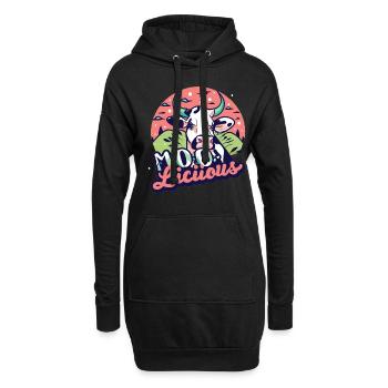 Kuh Kühe Moo-Licious Landwirt Kuhkopf - Hoodie-Kleid - Schwarz - Vorne