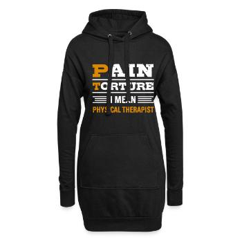 PT Physiotherapie Physiotherapeutin Job - Hoodie-Kleid - Schwarz - Vorne