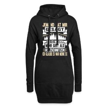 Zimmermann Schreiner Holz - Hoodie-Kleid - Schwarz - Vorne