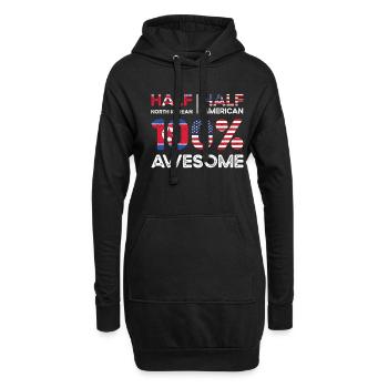 Nordkorea Amerikanischer Patriot USA Gewachsen - Hoodie-Kleid - Schwarz - Vorne