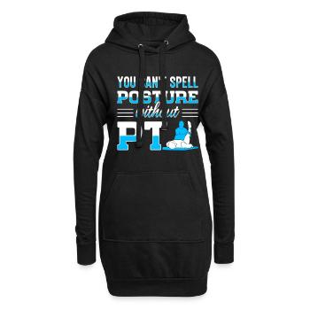 PT Physiotherapie Physiotherapeutin Job - Hoodie-Kleid - Schwarz - Vorne