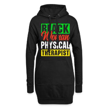 PT Physiotherapie Physiotherapeutin Job - Hoodie-Kleid - Schwarz - Vorne