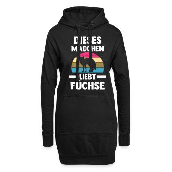Fuchs - Hoodie-Kleid - Schwarz - Vorne