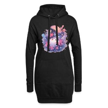 Gespenst Halloween Geist Halloween Geist Kostüm - Hoodie-Kleid - Schwarz - Vorne