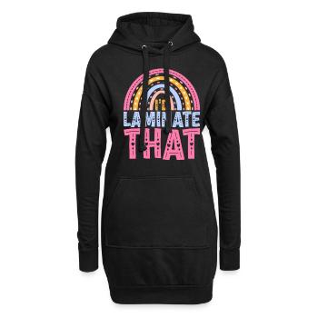assistante parentale Je plastifie ça - Sweat-shirt à capuche long Femme - noir - Devant