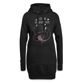 Zauberhut Zaubertricks Kartenzauber Zaubershow - Hoodie-Kleid - Schwarz - Vorne