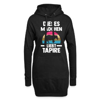 Tapir - Hoodie-Kleid - Schwarz - Vorne
