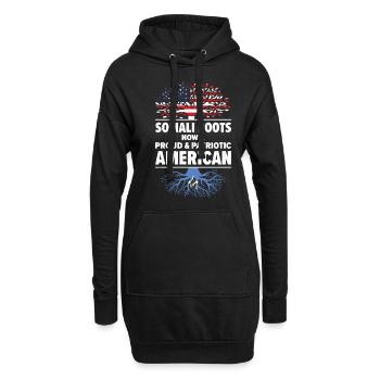 Patriote américain d’origine somalienne États-Unis cultivé - Sweat-shirt à capuche long Femme - noir - Devant