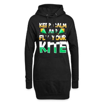 Fliege einen Drachen Hobby Wind Kiteboard Lustiges - Hoodie-Kleid - Schwarz - Vorne