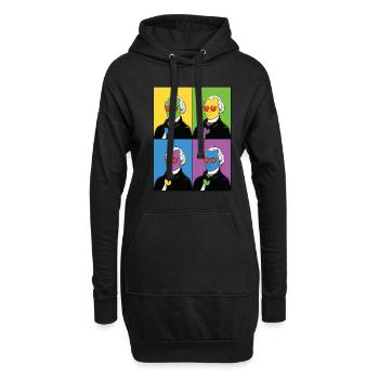 Philosoph Philosophie Immanuel Kant - Hoodie-Kleid - Schwarz - Vorne