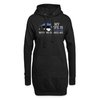 Nichts macht mir Angst Meine Frau ist estnisch - Hoodie-Kleid - Schwarz - Vorne