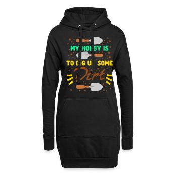 Jardinier, Jardinage, Aménagement paysager, Jardin - Sweat-shirt à capuche long Femme - noir - Devant