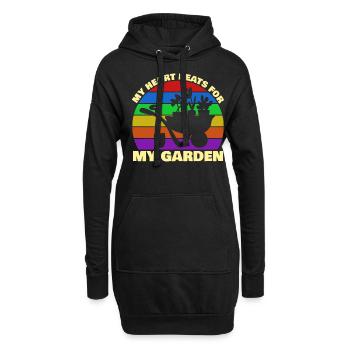 Aménagement paysager Jardinier Jardinage - Sweat-shirt à capuche long Femme - noir - Devant