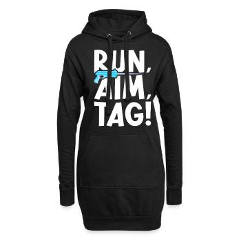 Laser Tag Spieler - Hoodie-Kleid - Schwarz - Vorne