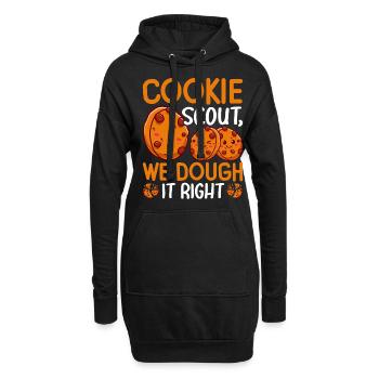 Lustiger Keks-Händler - Hoodie-Kleid - Schwarz - Vorne