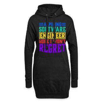 Aspiring Software Engineer, Hope I Won't Regret - Hoodie Dress - black - Front