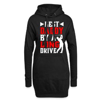 Meilleur papa par un long trajet en voiture - Sweat-shirt à capuche long Femme - noir - Devant
