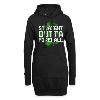 Programmierer Straight Outta Firewall - Hoodie-Kleid - Schwarz - Vorne