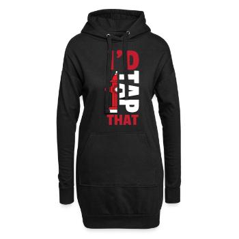 J’ai tapé sur cette bouche d’incendie - Sweat-shirt à capuche long Femme - noir - Devant