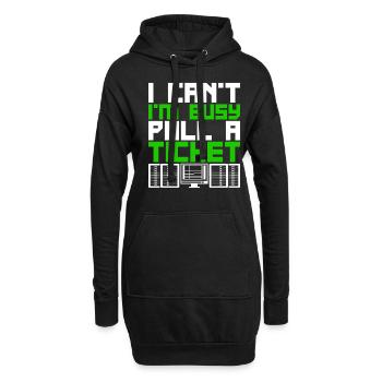 Netzwerkadministrator Pull A Ticket - Hoodie-Kleid - Schwarz - Vorne