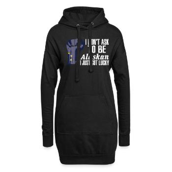 Alaska Amerikaner US-Patriot USA Gewachsen Alaska - Hoodie-Kleid - Schwarz - Vorne