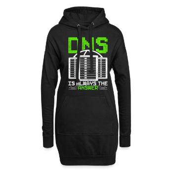 Netzwerkadministrator Programmierer - Hoodie-Kleid - Schwarz - Vorne