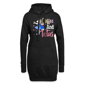 Ballett Tanz Ballerina - Hoodie-Kleid - Schwarz - Vorne