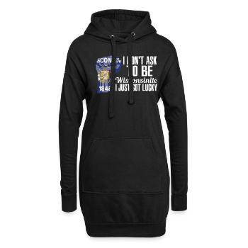 Wisconsinite américain États-Unis patriote États-Unis cultivé - Sweat-shirt à capuche long Femme - noir - Devant