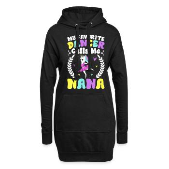 Ballett Tanz Ballerina - Hoodie-Kleid - Schwarz - Vorne