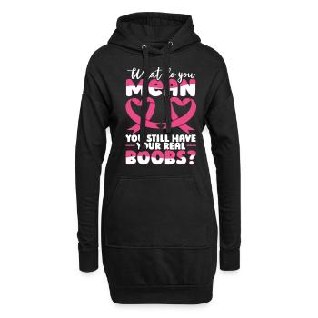 Brustkrebs-Pin Brustkrebs-Bewusstseinswoche - Hoodie-Kleid - Schwarz - Vorne