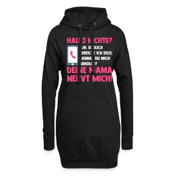 Tante Paten Onkel - Hoodie-Kleid - Schwarz - Vorne