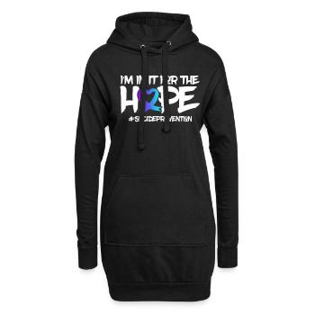 Produit de soutien en santé mentale - Sweat-shirt à capuche long Femme - noir - Devant