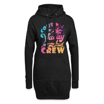 Cousin Vacay Crew - Hoodie-Kleid - Schwarz - Vorne