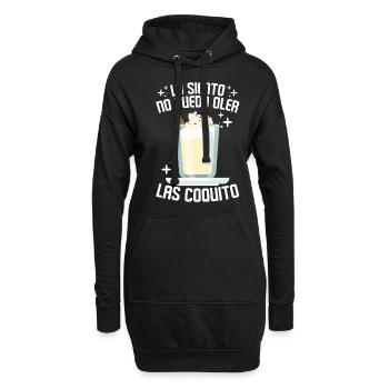 Porto Rico Lait de poule portoricain - Sweat-shirt à capuche long Femme - noir - Devant