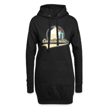 Puerto Rico Puerto-ricanischer - Hoodie-Kleid - Schwarz - Vorne