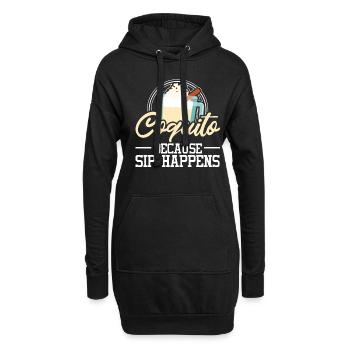 Puerto Rico Puerto-ricanischer - Hoodie-Kleid - Schwarz - Vorne