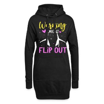 Cartwheel Gymnastik Cheerleading - Hoodie-Kleid - Schwarz - Vorne