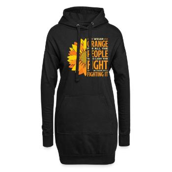 Mois de la sensibilisation à la leucémie - Sweat-shirt à capuche long Femme - noir - Devant