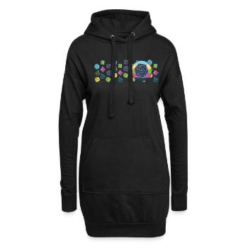 RPG Cube Jeu de rôle Quête secondaire - Sweat-shirt à capuche long Femme - noir - Devant