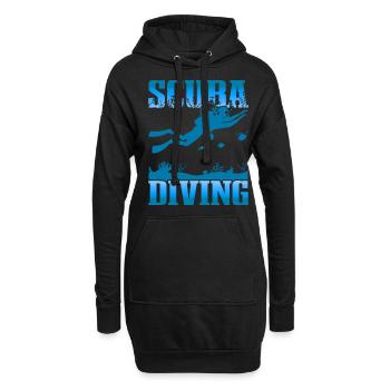 Plongée sous-marine, Plongée sous-marine, Vacances Sea Diver - Sweat-shirt à capuche long Femme - noir - Devant