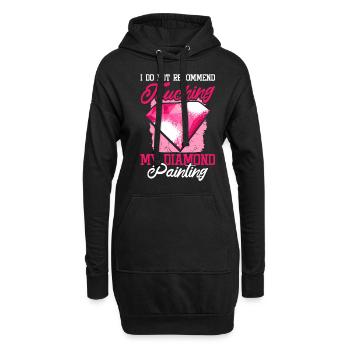 Stickerei Handwerk Hobby Diamond Painter Diamond - Hoodie-Kleid - Schwarz - Vorne