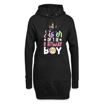 Basketballspieler - Hoodie-Kleid - Schwarz - Vorne
