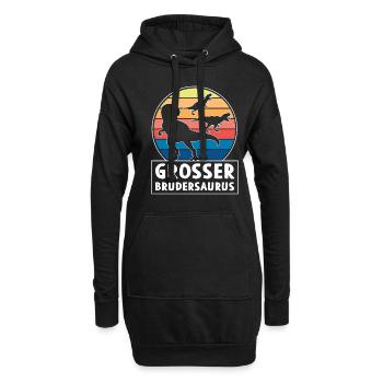 Ich Werde Ein Großer Bruder - Hoodie-Kleid - Schwarz - Vorne