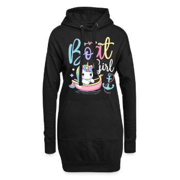 Bootfahren Bootsführer Bootsfahrer - Hoodie-Kleid - Schwarz - Vorne