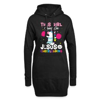 Cheerleader Cheer - Hoodie-Kleid - Schwarz - Vorne