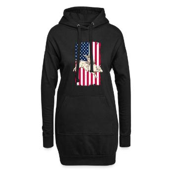 Cowboy Cowboy bottes Western cadeau - Sweat-shirt à capuche long Femme - noir - Devant