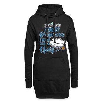 Oubliez la princesse, je veux être un chef 2 - Sweat-shirt à capuche long Femme - noir - Devant