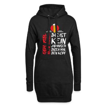 Das ist kein japanisch dreh mal den Kopf - Hoodie-Kleid - Schwarz - Vorne
