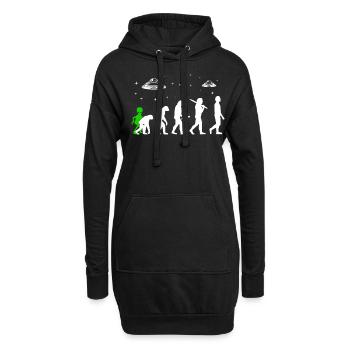 Alien, UFO, UAP, Space, Space Flying Object - Hoodie Dress - black - Front