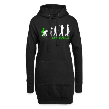 Alien, UFO, UAP, Space, Weltraum Flugobjekt - Hoodie-Kleid - Schwarz - Vorne